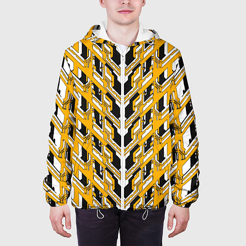Мужская куртка Жёлтая техно броня / 3D-Белый – фото 3