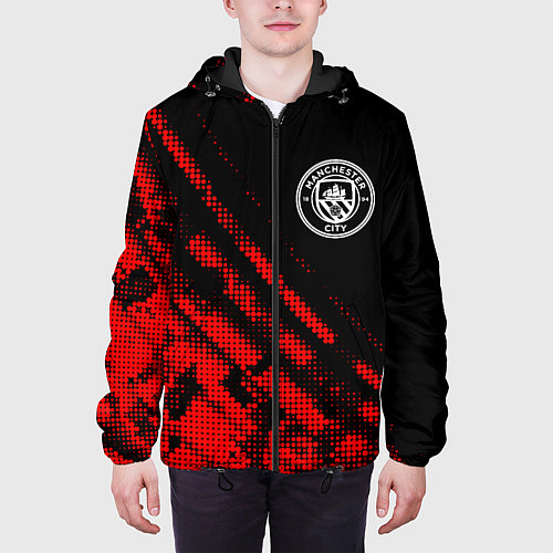 Мужская куртка Manchester City sport grunge / 3D-Черный – фото 3