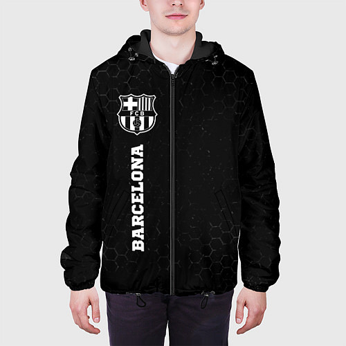 Мужская куртка Barcelona sport на темном фоне по-вертикали / 3D-Черный – фото 3