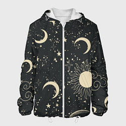 Мужская куртка Звёздная карта с лунами и солнцем