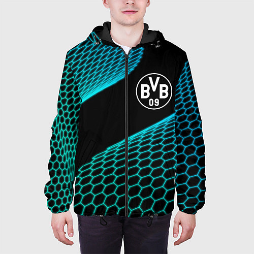 Мужская куртка Borussia football net / 3D-Черный – фото 3