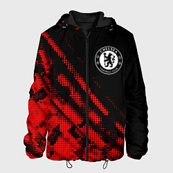 Куртка с капюшоном мужская Chelsea sport grunge, цвет: 3D-черный