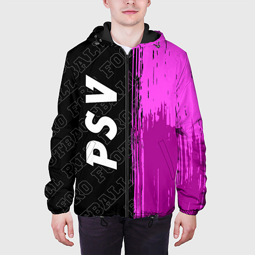 Мужская куртка PSV pro football по-вертикали / 3D-Черный – фото 3