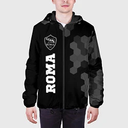 Куртка с капюшоном мужская Roma sport на темном фоне по-вертикали, цвет: 3D-черный — фото 2