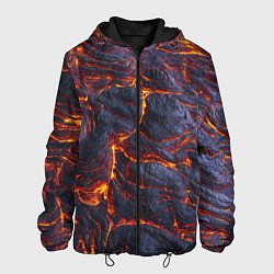 Куртка с капюшоном мужская Вулканическая лава, цвет: 3D-черный