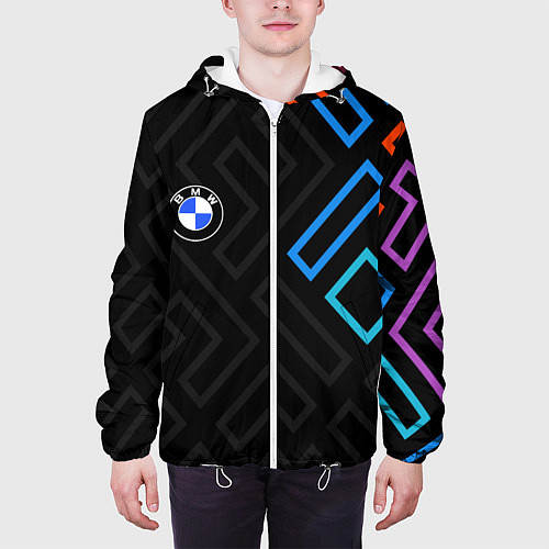 Мужская куртка BMW brand color carbon / 3D-Белый – фото 3