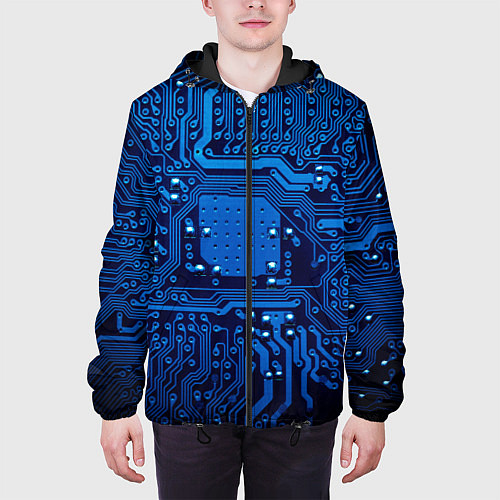Мужская куртка Текстолит / 3D-Черный – фото 3