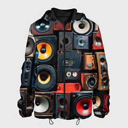 Куртка с капюшоном мужская Audio speaker, цвет: 3D-черный