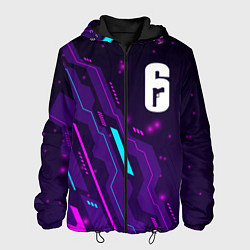 Куртка с капюшоном мужская Rainbow Six neon gaming, цвет: 3D-черный