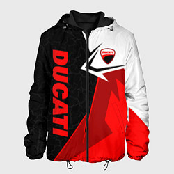 Куртка с капюшоном мужская Ducati moto - красная униформа, цвет: 3D-черный