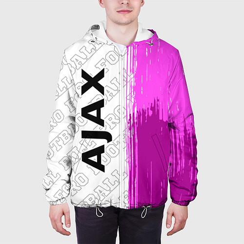 Мужская куртка Ajax pro football по-вертикали / 3D-Белый – фото 3
