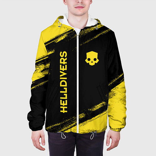 Мужская куртка Logo Helldivers / 3D-Белый – фото 3