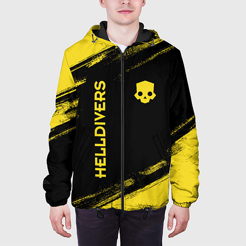Мужская куртка Helldivers: Skull Logo / 3D-Черный – фото 3