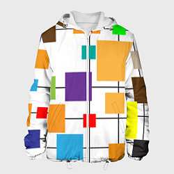 Мужская куртка Разноцветные квадраты паттерны