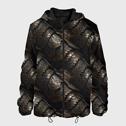 Куртка с капюшоном мужская Классическая старая броня текстура, цвет: 3D-черный