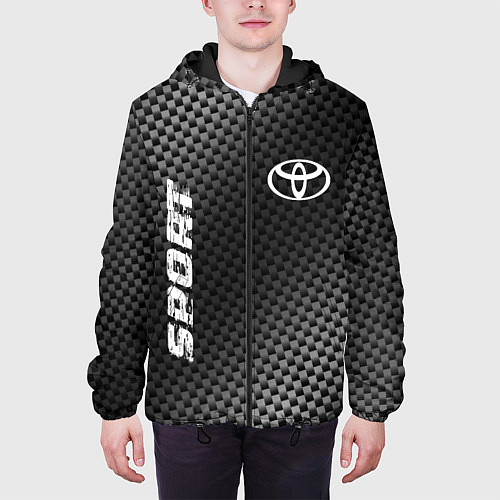 Мужская куртка Toyota sport carbon / 3D-Черный – фото 3