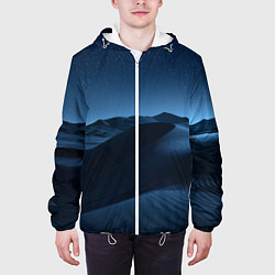 Куртка с капюшоном мужская Дюна - звездное небо, цвет: 3D-белый — фото 2
