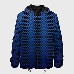 Мужская куртка Паттерн чёрно-синий треугольники