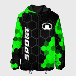 Куртка с капюшоном мужская Great Wall green sport hexagon, цвет: 3D-черный