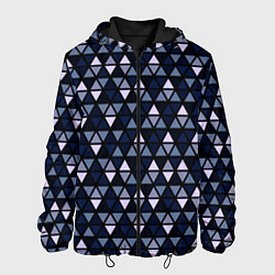 Мужская куртка Чёрно-синий паттерн треугольники