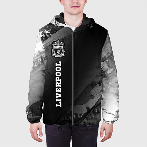 Мужская куртка Liverpool sport на темном фоне по-вертикали / 3D-Черный – фото 3