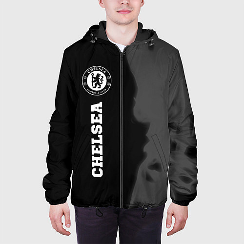 Мужская куртка Chelsea sport на темном фоне по-вертикали / 3D-Черный – фото 3