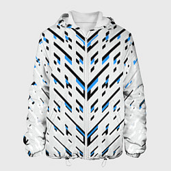 Мужская куртка Black and blue stripes on a white background