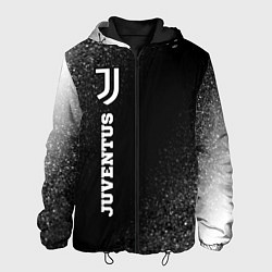 Куртка с капюшоном мужская Juventus sport на темном фоне по-вертикали, цвет: 3D-черный