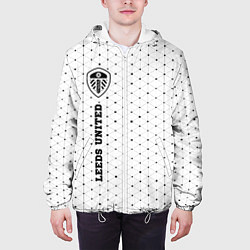 Куртка с капюшоном мужская Leeds United sport на светлом фоне по-вертикали, цвет: 3D-белый — фото 2