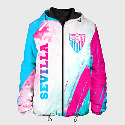 Куртка с капюшоном мужская Sevilla neon gradient style вертикально, цвет: 3D-черный