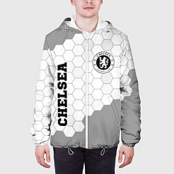Куртка с капюшоном мужская Chelsea sport на светлом фоне вертикально, цвет: 3D-белый — фото 2