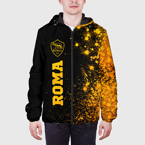 Мужская куртка Roma - gold gradient по-вертикали / 3D-Черный – фото 3