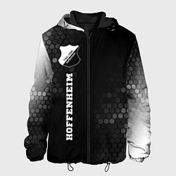 Куртка с капюшоном мужская Hoffenheim sport на темном фоне по-вертикали, цвет: 3D-черный