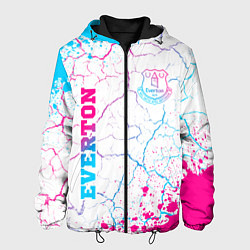 Куртка с капюшоном мужская Everton neon gradient style вертикально, цвет: 3D-черный