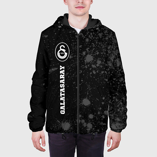 Мужская куртка Galatasaray sport на темном фоне по-вертикали / 3D-Черный – фото 3