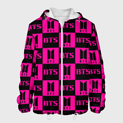 Мужская куртка BTS pattern pink logo