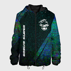 Куртка с капюшоном мужская Goblin Slayer glitch blue, цвет: 3D-черный