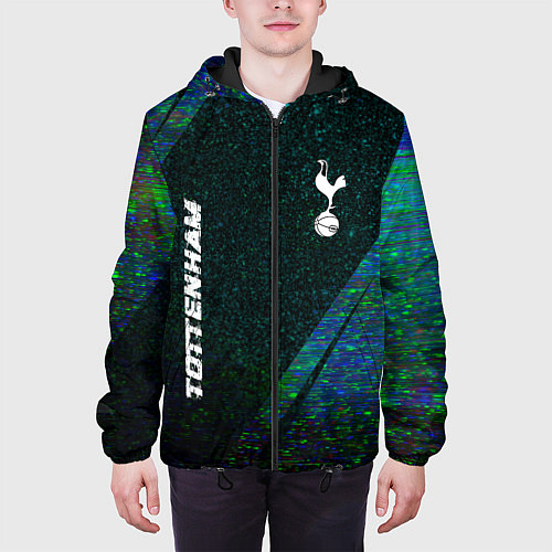 Мужская куртка Tottenham glitch blue / 3D-Черный – фото 3