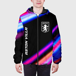 Куртка с капюшоном мужская Aston Villa speed game lights, цвет: 3D-черный — фото 2