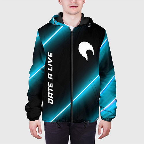 Мужская куртка Date A Live неоновые лампы / 3D-Черный – фото 3