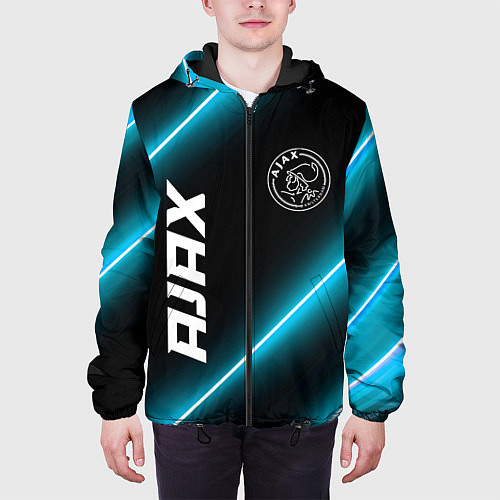 Мужская куртка Ajax неоновые лампы / 3D-Черный – фото 3