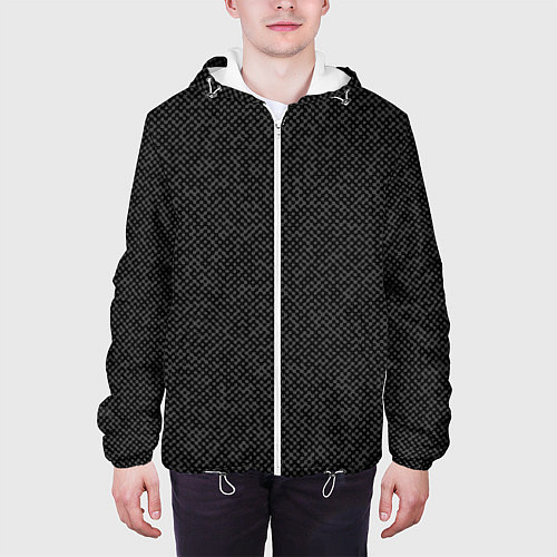 Мужская куртка Текстурированный чёрно-серый / 3D-Белый – фото 3
