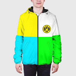 Куртка с капюшоном мужская Borussia color cport, цвет: 3D-черный — фото 2