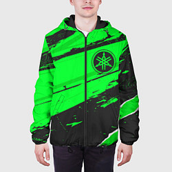 Куртка с капюшоном мужская Yamaha sport green, цвет: 3D-черный — фото 2