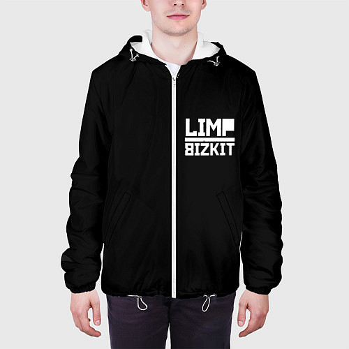 Мужская куртка Lim Bizkit logo / 3D-Белый – фото 3