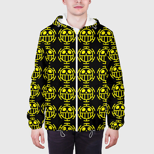 Мужская куртка One piece pirate king pattern / 3D-Белый – фото 3
