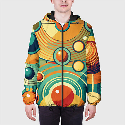 Мужская куртка Схема центра вселенной / 3D-Черный – фото 3
