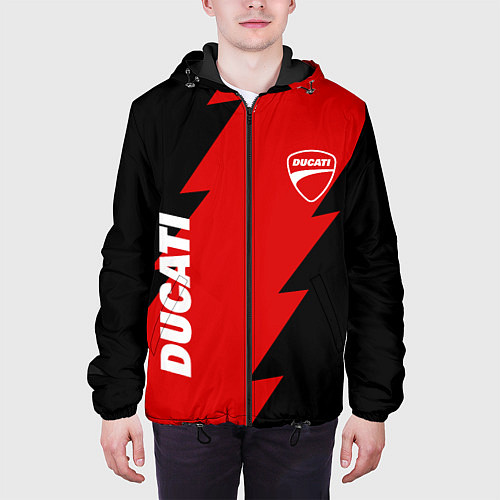 Мужская куртка Ducati - logo / 3D-Черный – фото 3