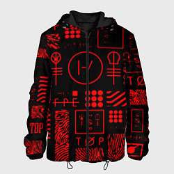 Куртка с капюшоном мужская Twenty one pilots pattern rock, цвет: 3D-черный