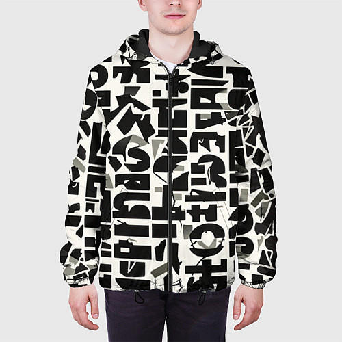 Мужская куртка Тайные знаки / 3D-Черный – фото 3